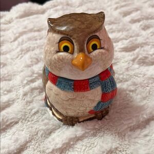 Disney Parks Holiday Christmas Ceramic Friend Owl Sugar Bowl Bambi
